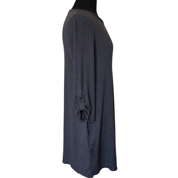 APT. 9 Mini Shift Dress Charcoal Gray Rayon Polyester Blend Women's Size SMALL - Picture 5 of 16